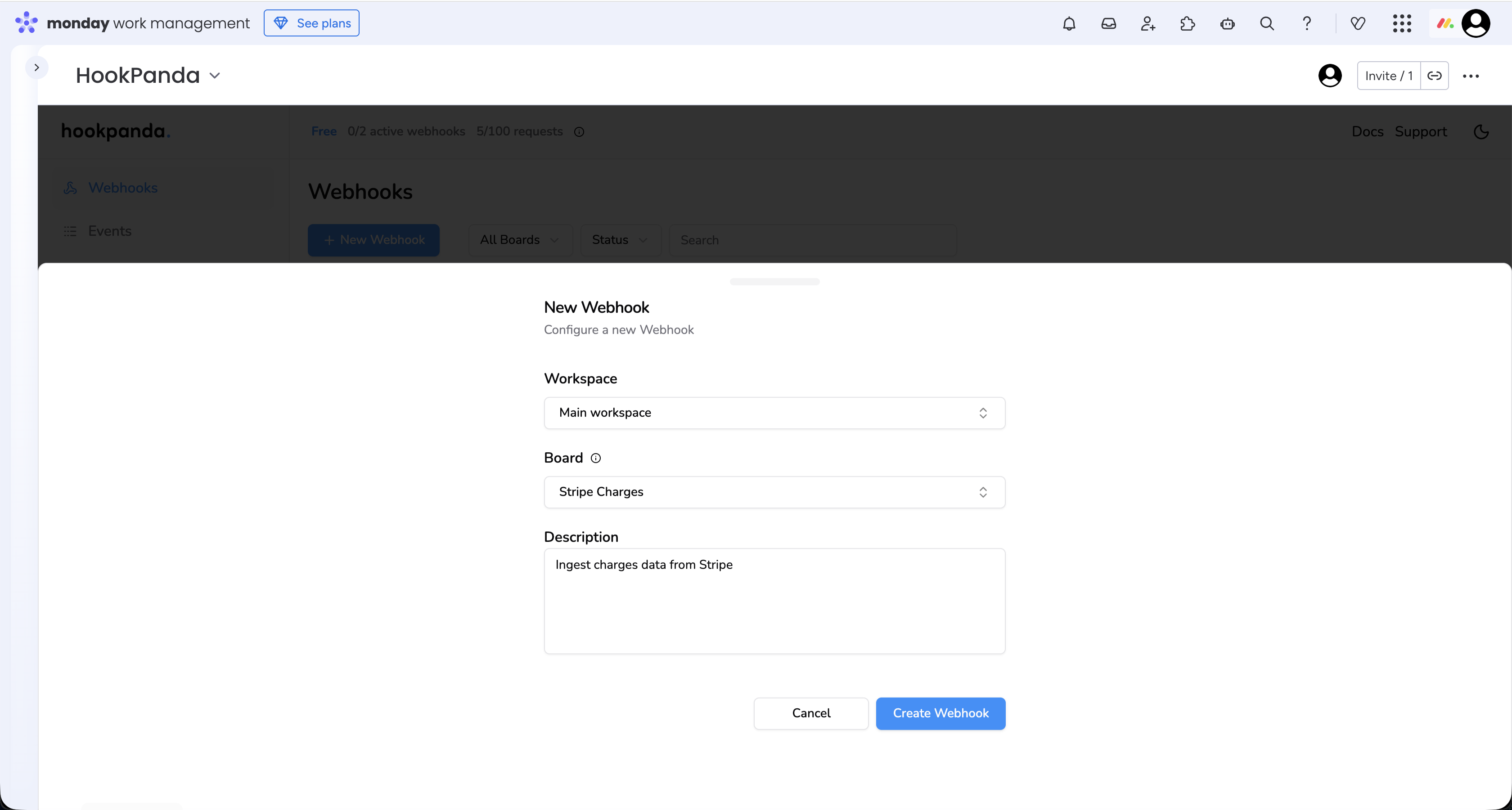 I've created a Stripe Charges board for this guide